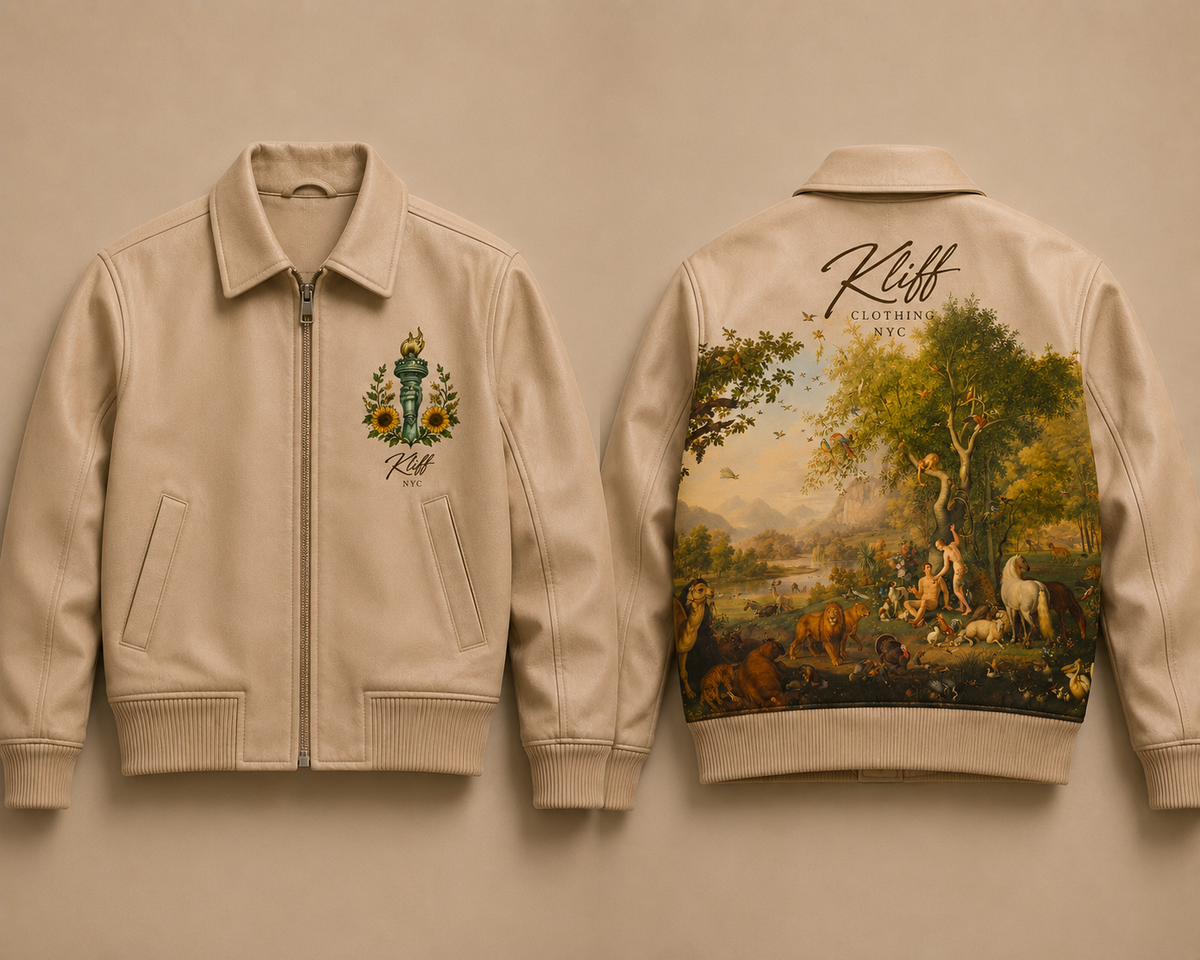 The Garden Creme' Leather Jacket